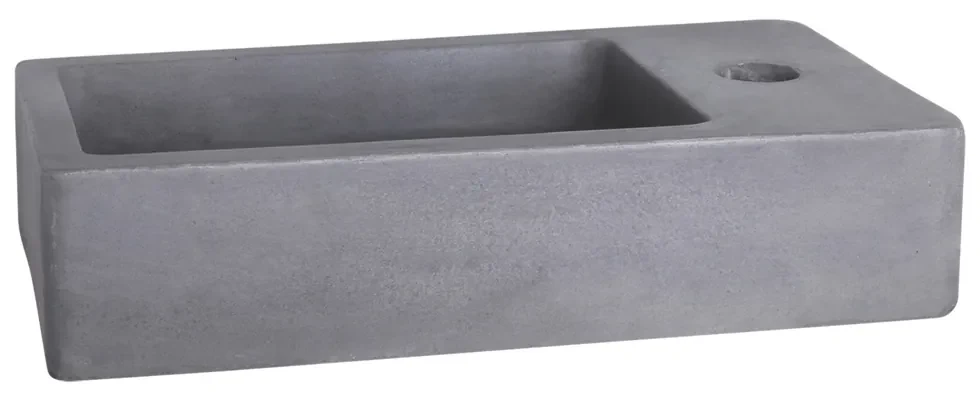 Differnz Force fonteinset beton met frame en rechte kraan mat goud