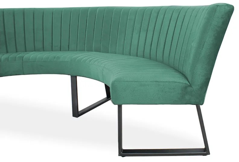 Eetkamerbank - Rondo - geschikt voor tafel 130 cm - stof Element turquoise 15