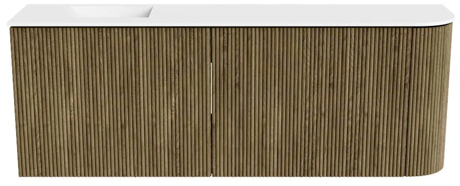 Mondiaz Joya 110cm toiletmeubel ronding rechts dusk met wastafel faye links 1 kraangat talc