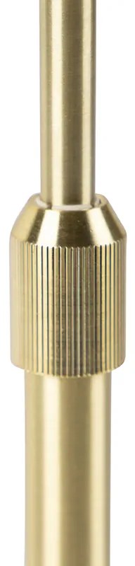 Tafellamp goud/messing met plisse kap crème 35 cm - Parte