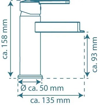 Schutte NIAGARA ééngreepsmengkraan wastafel met watervaluitloop, chroom