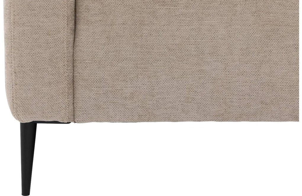 Goossens Zitmeubel Key West bruin, stof, 2-zits, modern design met ligelement rechts