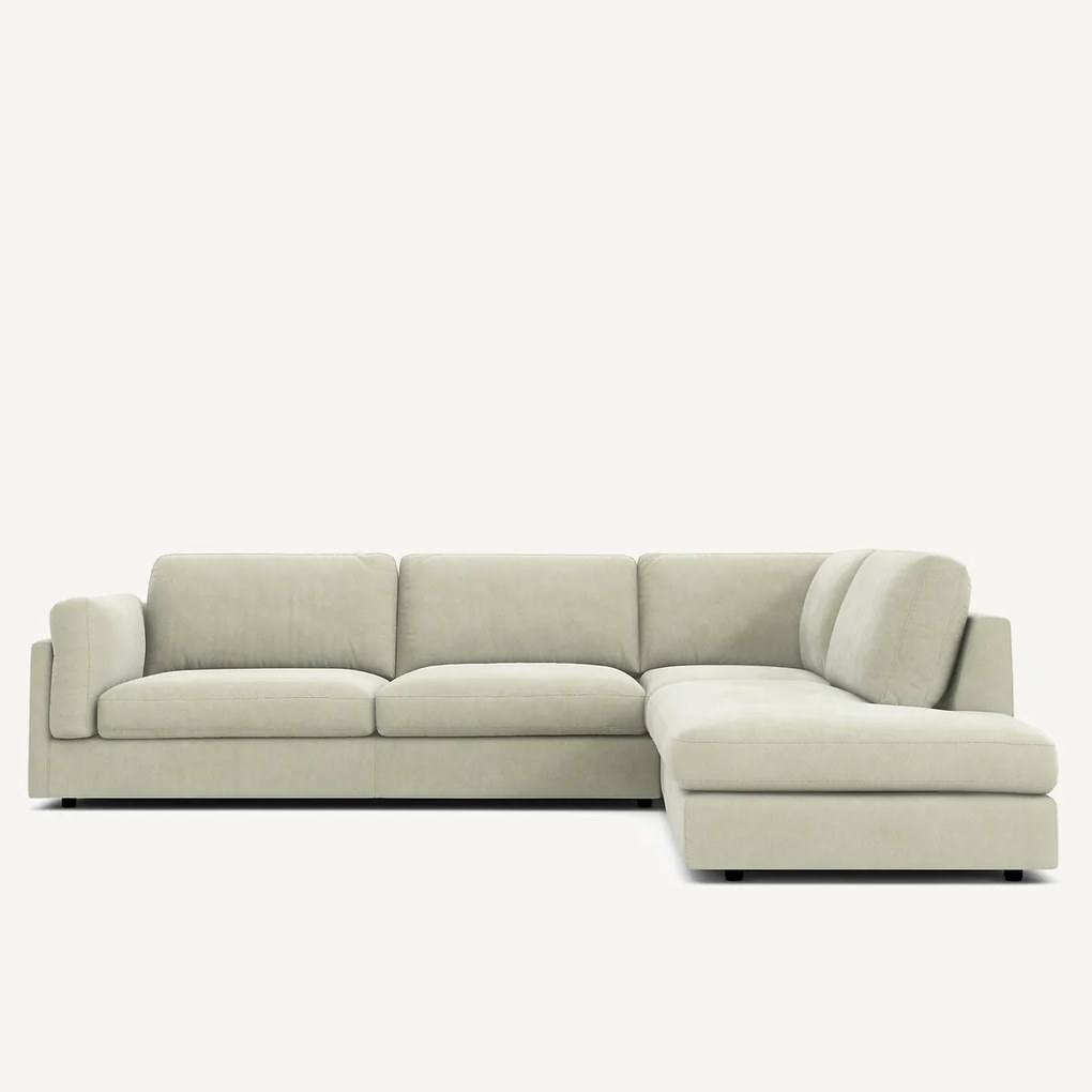 Hoekbank van stonewashed fluweel, César