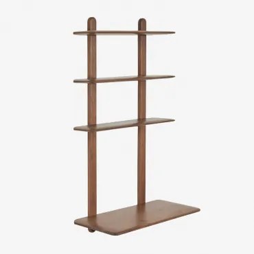 Bureau Met Houten Boekenplank Veleta ↔︎ 80 Cm & Donker Acaciabruin - Sklum