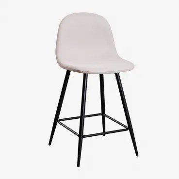 Verpakking Van 2 Glamm Hoge Krukken Zwart & Beige – Crème & ↑65 Cm - Sklum