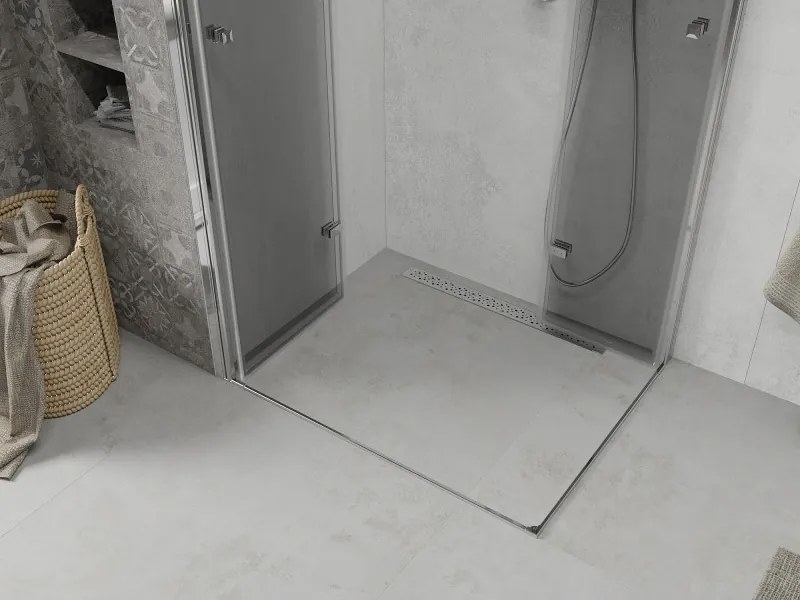 Mexen Lima Duo opvouwbare douchecabine 90 x 70 cm, transparant, chroom - 856-090-070-02-00