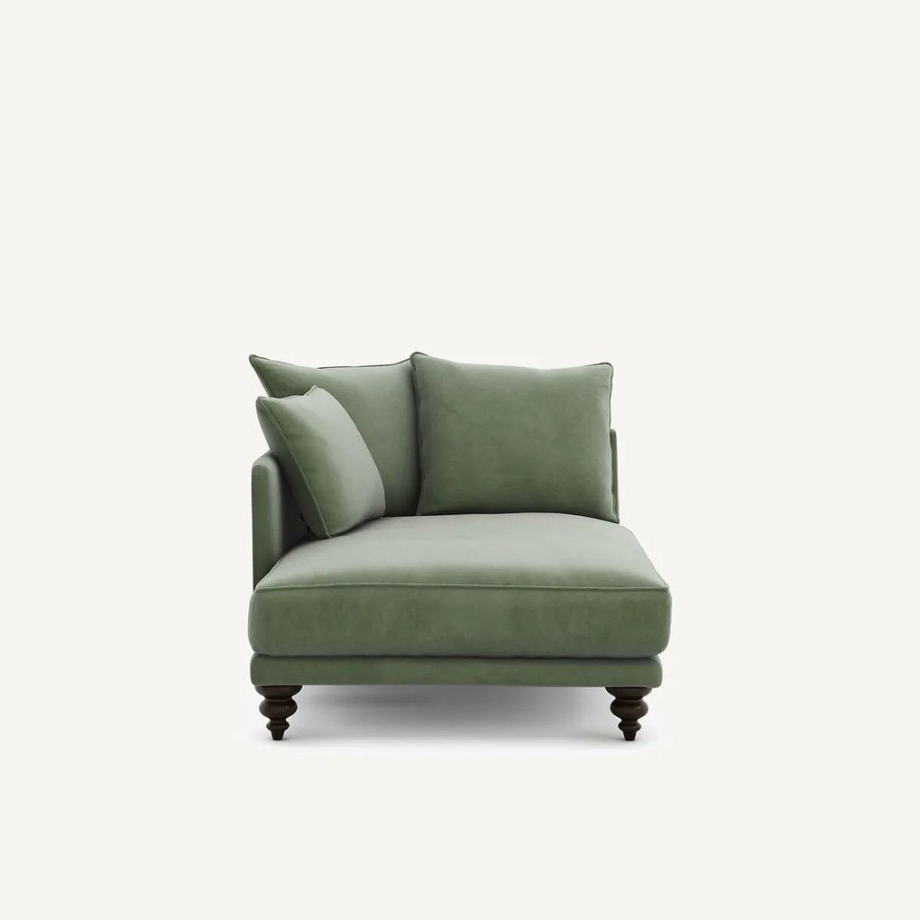 Longchair in fluweel, Lazare