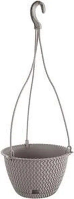 Ronde pot hanger 3L Prospeplast splofy plastic in grijze kleur, 23 x 14,5 cm