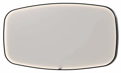 INK SP31 spiegel - 160x4x80cm contour in stalen kader incl dir LED - verwarming - color changing - dimbaar en schakelaar - geborsteld metal black 8409885
