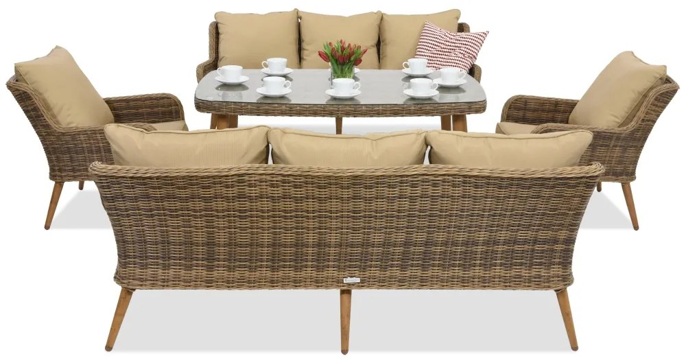 Bilbao Apetito 8 Garden Point tuinmeubelen bruin