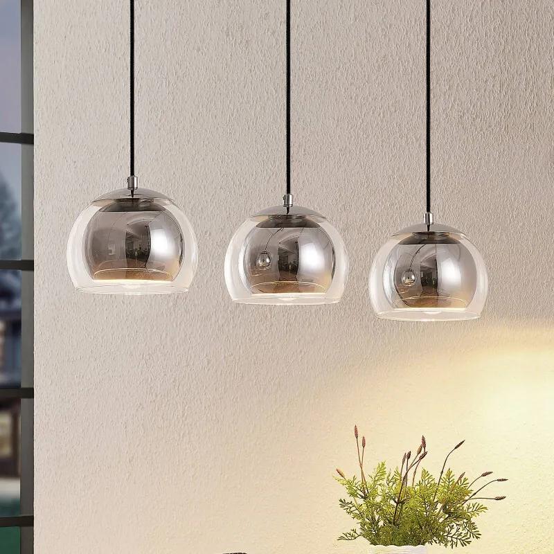 Daymien hanglamp, 3-lamps, chroom - lampen-24
