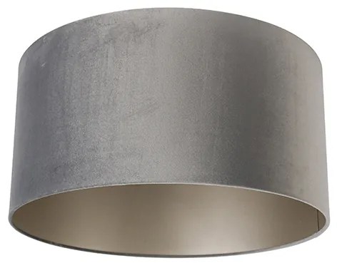 Velours lampenkap grijs 50/50/25