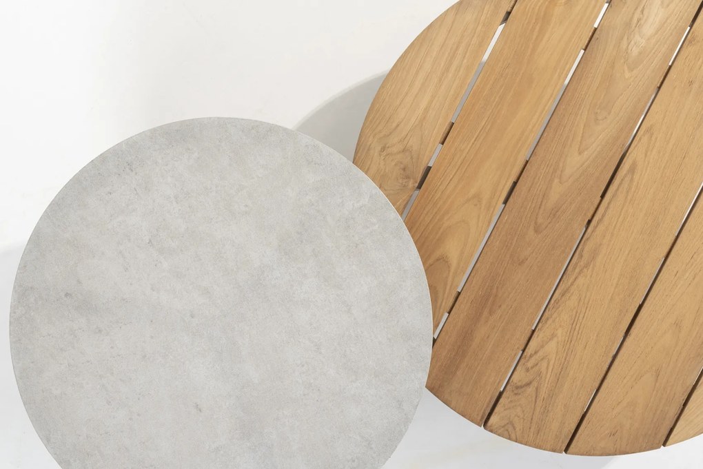 Taste by 4 Seasons Eva loungeset latte met Emma salontafels Loungeset houtkleur weerbestendig