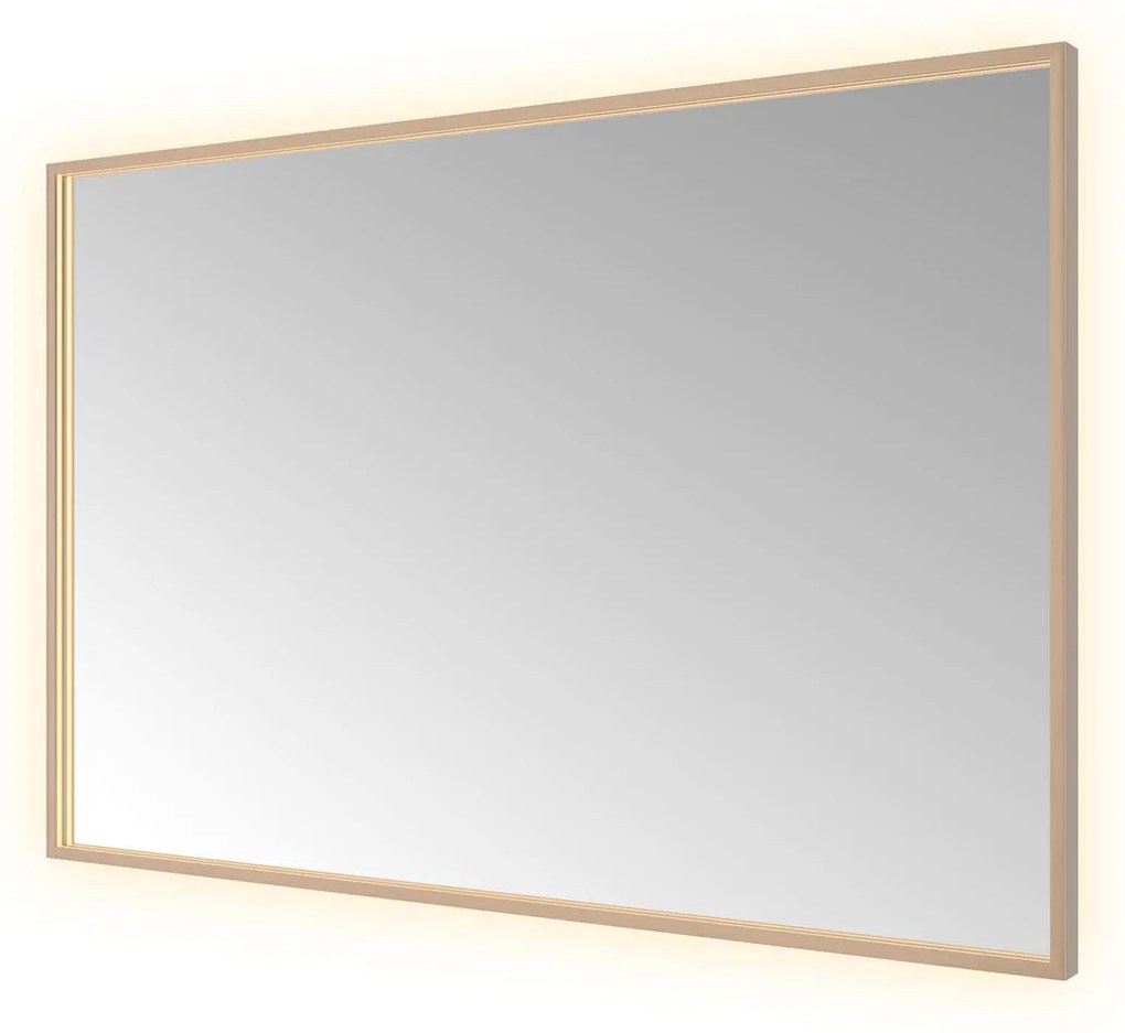 Hotbath &More Square rechthoekige spiegel 120x80cm geborsteld koper PVD