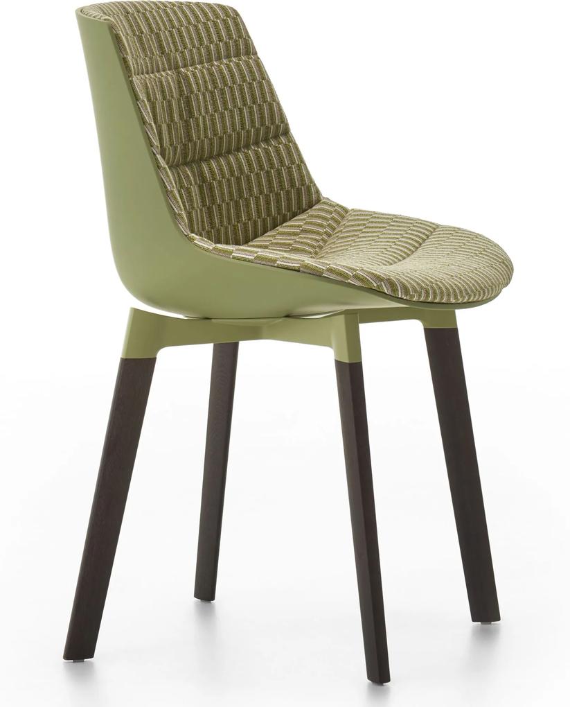 MDF Italia Flow Color Cross Oak gestoffeerde stoel groen stofsoort Spring