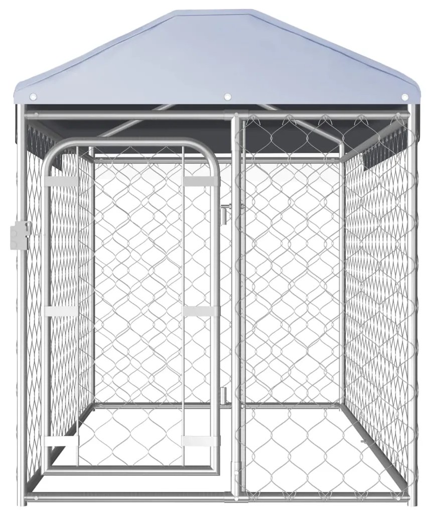 vidaXL Hondenkennel voor buiten met dak 200x100x125 cm