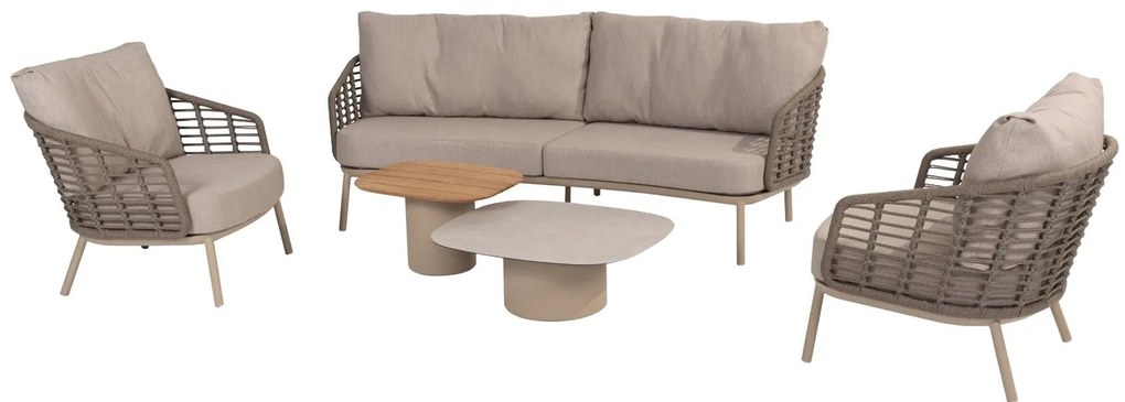 Taste by 4 Seasons Puglia loungeset latte SALE Loungeset taupe weerbestendig