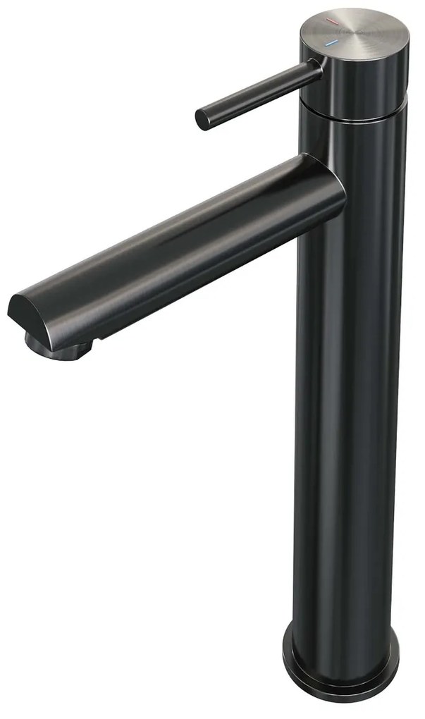 Brauer Gunmetal Edition ColdStart verhoogde wastafelkraan energy-saving model A gunmetal geborsteld PVD