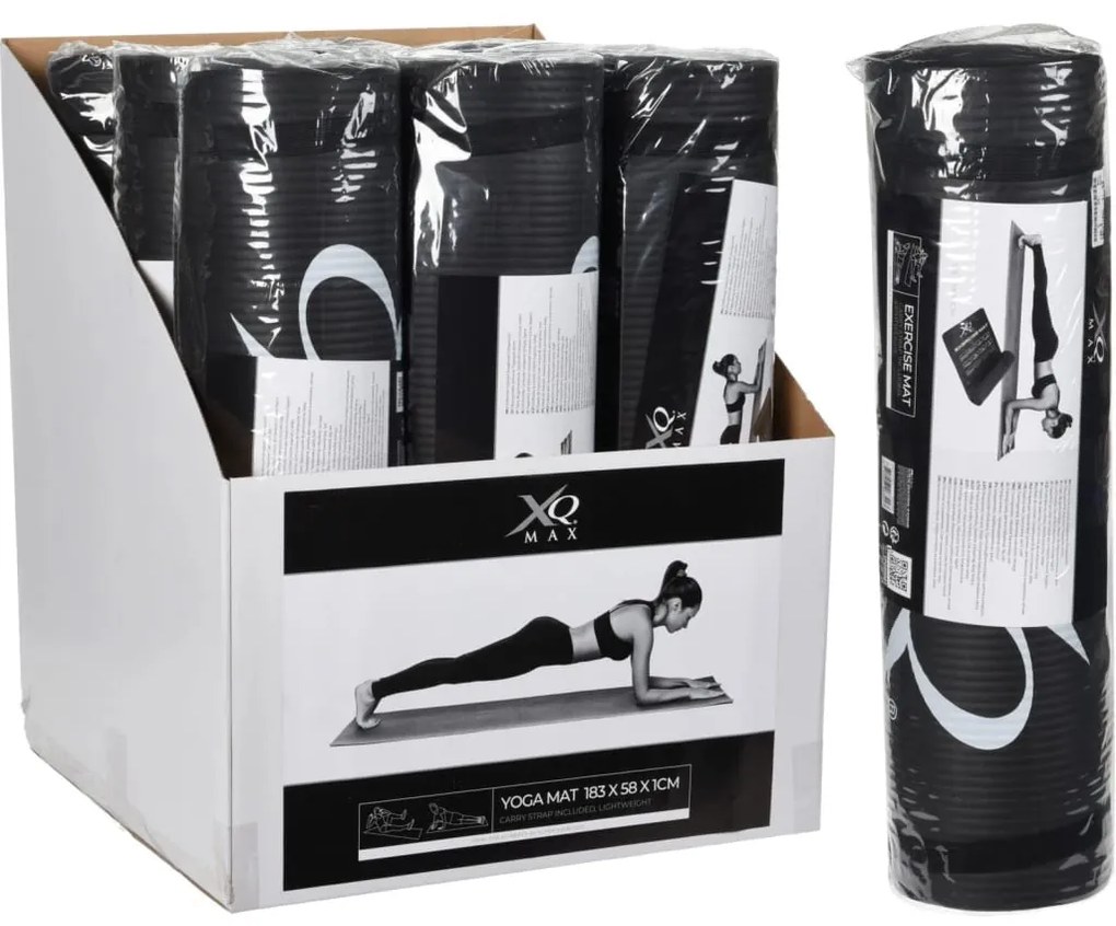 XQ Max Yogamat 183x58x1 cm zwart