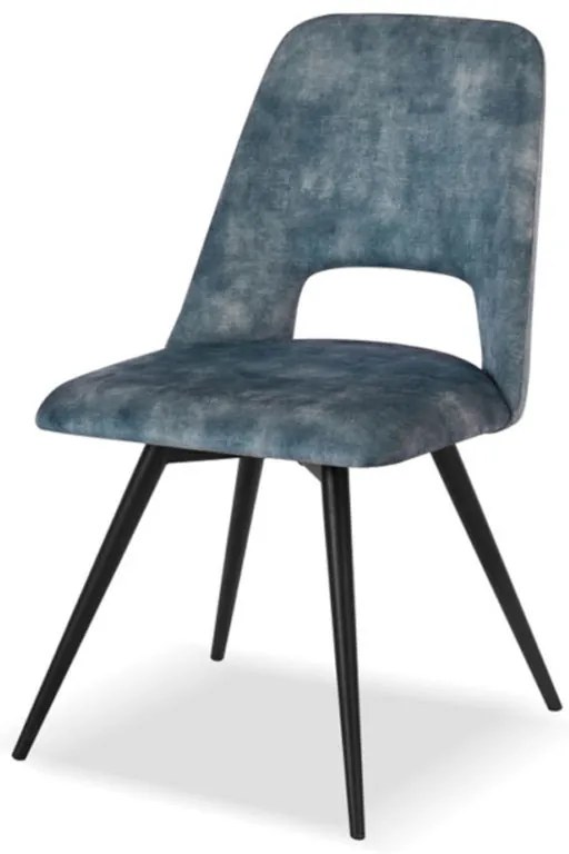 Eetkamerstoel - Malmo - Draaibaar - stof Velours Adore Niagara blauw