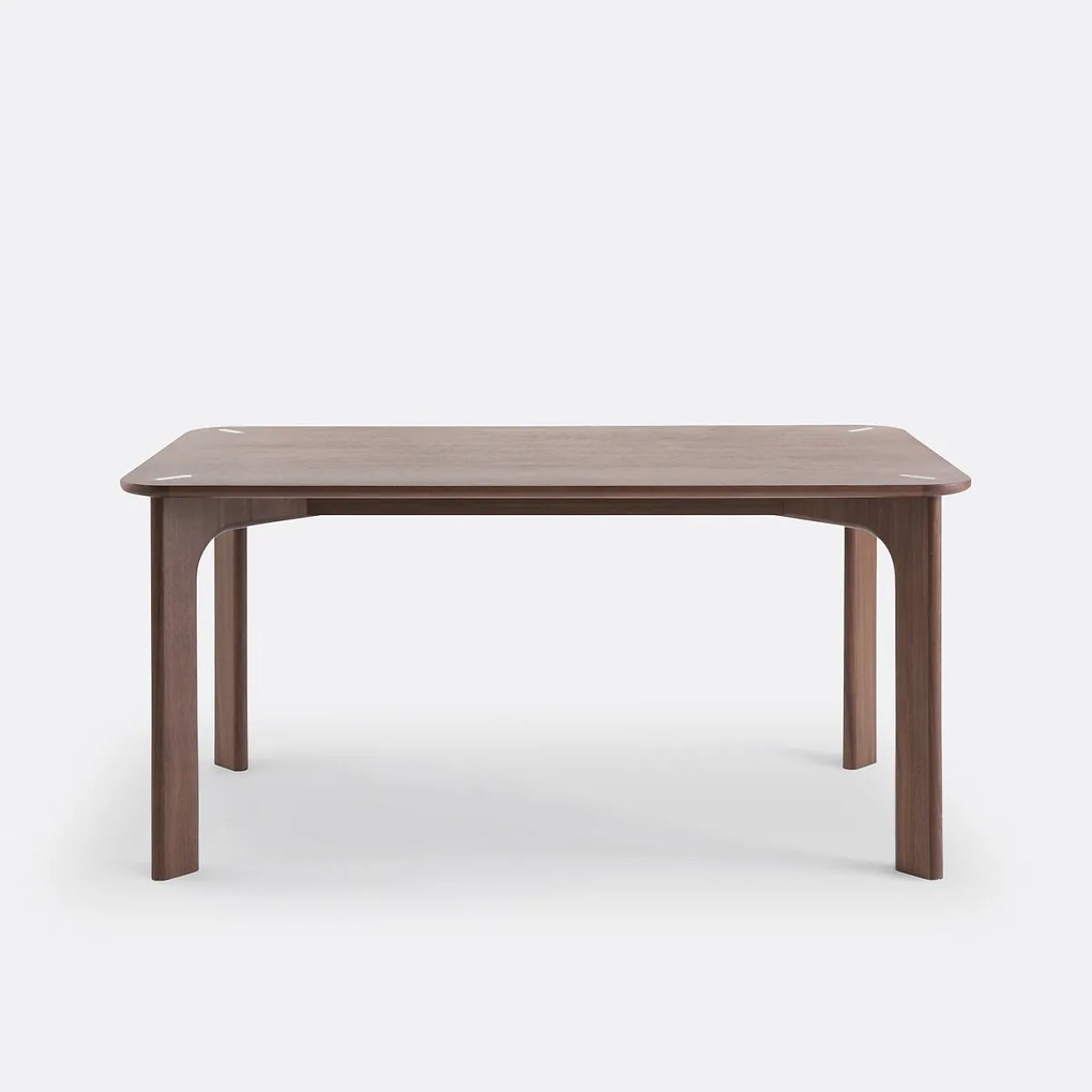 Rechthoekige eettafel, walnootfineer, 6 couverts, SROFI