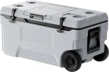 VEVOR draagbare koelbox (74 liter / 120 blikjes) met ijsopslag, stevige handgrepen en bekerhouder, geïsoleerde draagbare koelbox van stevig materiaal, geschikt voor familiepicknicks en lange reizen