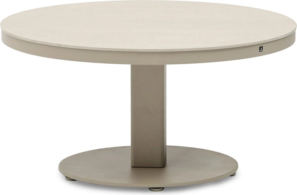 Tuintafel rond 90 cm Zand/Beige Tivano in hoogte verstelbare