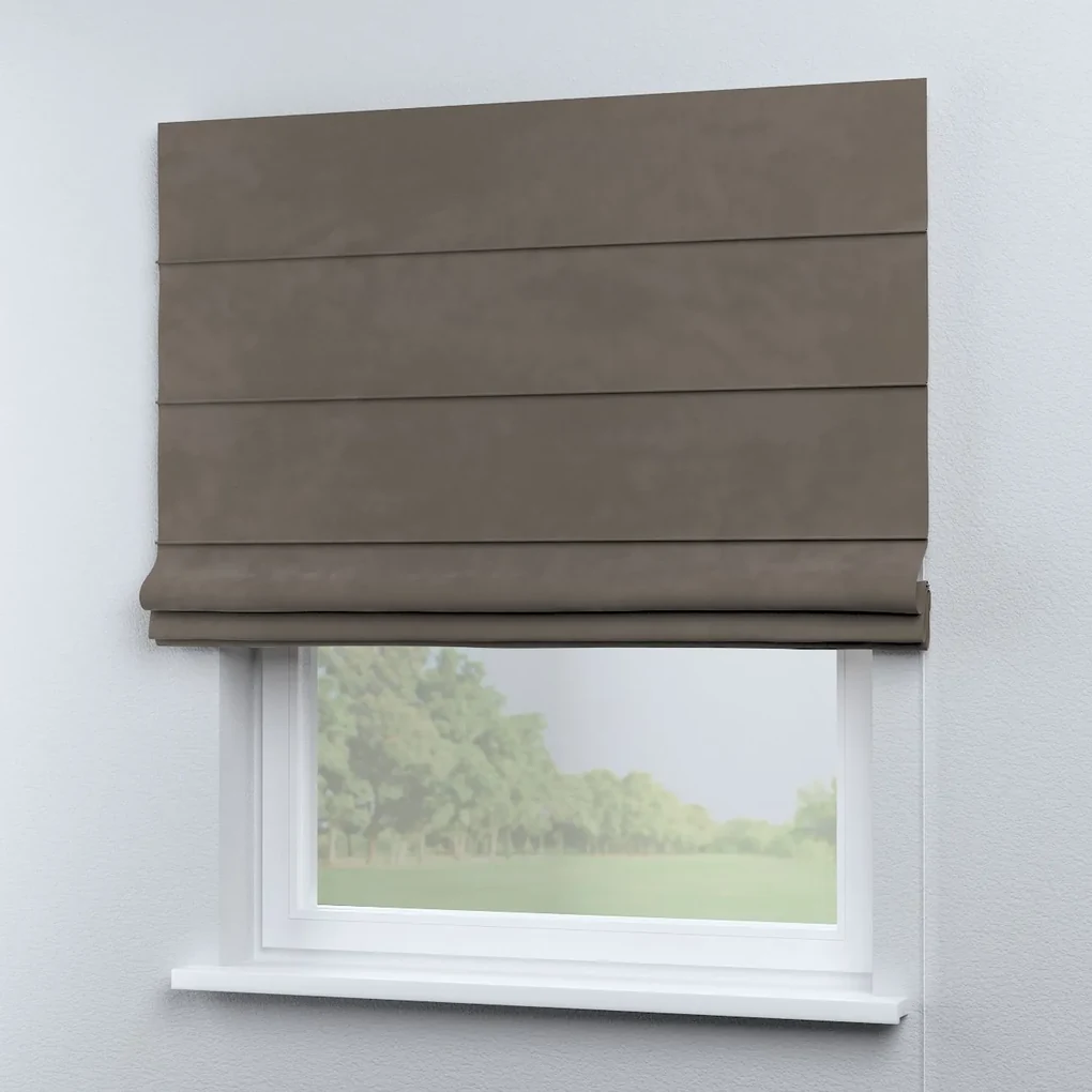 Dekoria Kant en Klaar Vouwgordijn Capri, grijs-beige