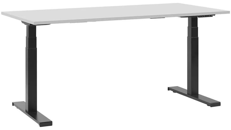 Bureau elektrisch verstelbaar grijs/zwart 160 x 72 cm DESTIN II Beliani