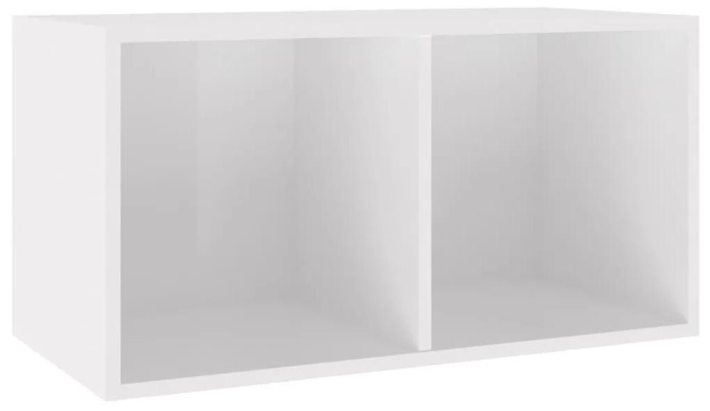 vidaXL Opbergbox voor LP's 71x34x36 cm bewerkt hout hoogglans wit