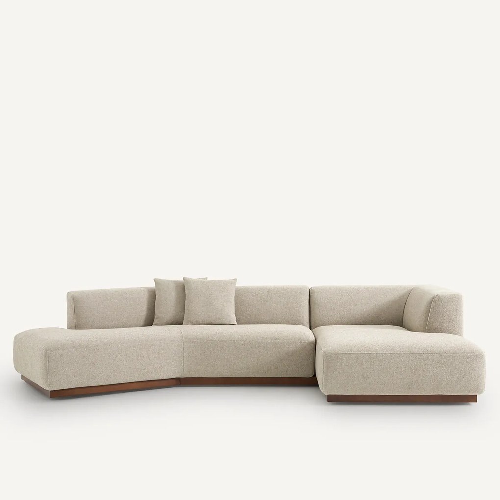 Open hoekbank structuur viscose linnen, Jacopo