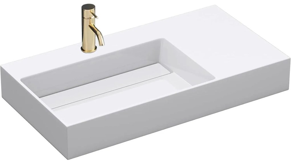 Conglomeraat wastafel Archi 90 CM White