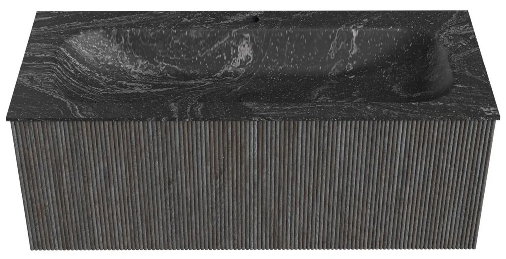 Mondiaz Kurve-dlux 110cm badmeubel shadow met 1 lade en wastafel big medium midden 1 kraangat lava