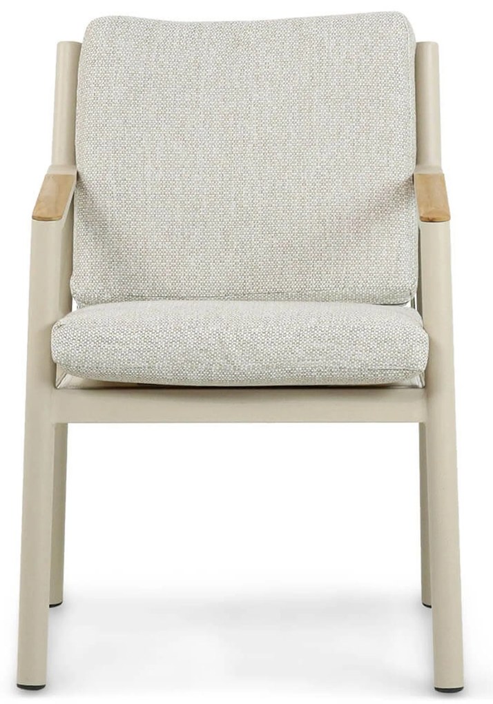 Tuinset 6 personen 150 cm Aluminium/rope Taupe Coco Sevilla/Ancona