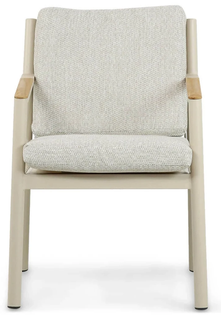 Tuinset 6 personen 240 cm Aluminium/rope Taupe Coco Sevilla/Brighton