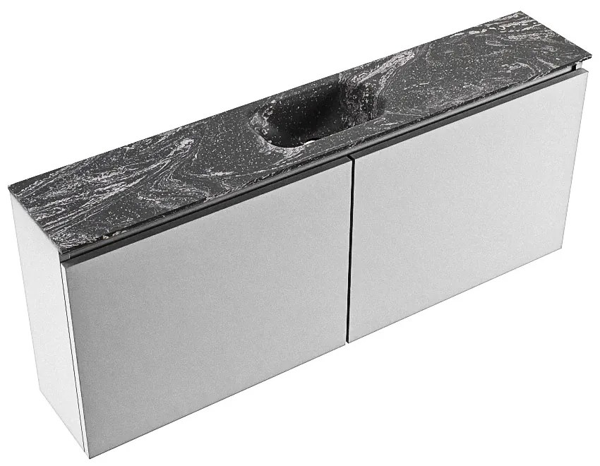 Mondiaz Ture DLux toiletmeubel 120cm plata met wastafel lava midden zonder kraangat