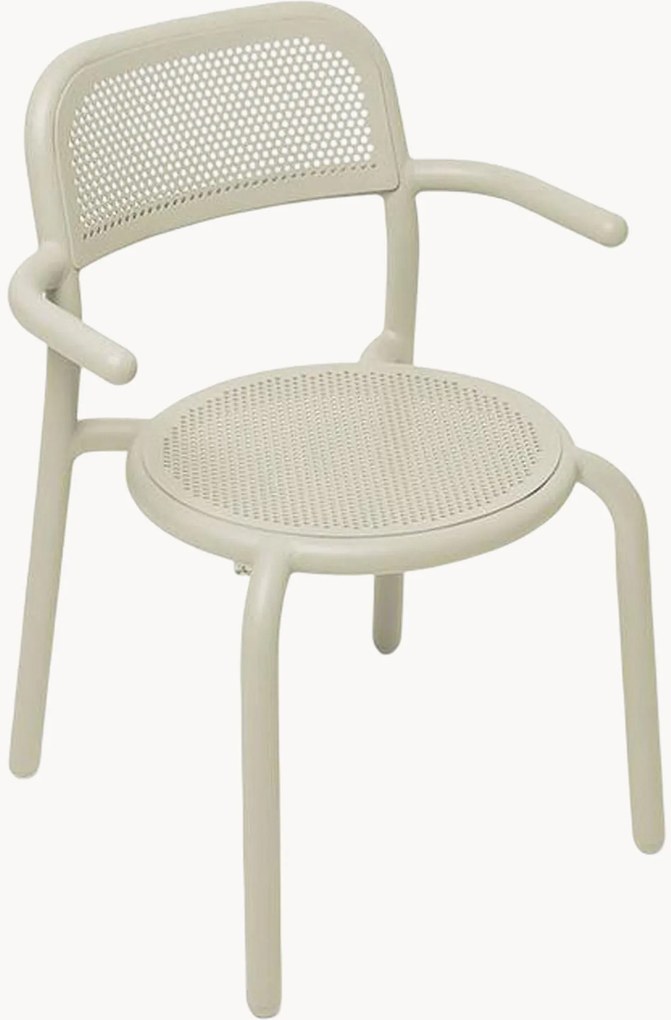 Stapelbare tuinstoelen Toní met armleuning, 2-delig