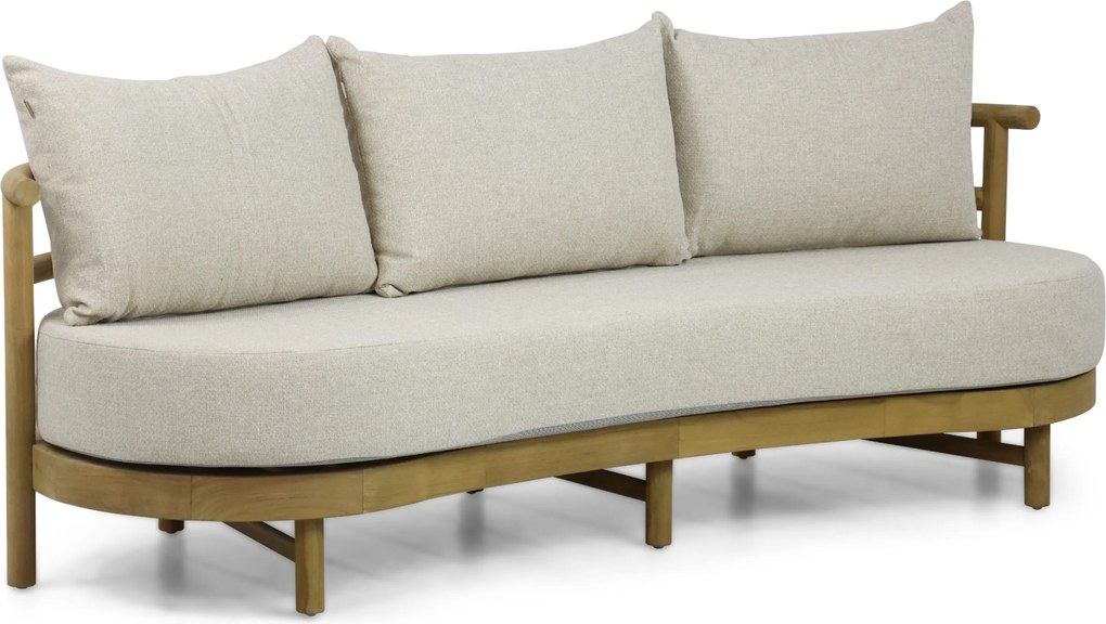 Stoel en Bank Loungeset 5 personen Teak Old teak greywash  Santika Furniture Santika