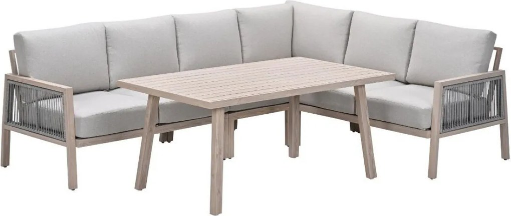 Garden Impressions San Capri lounge dining set 5-delig - light oak look