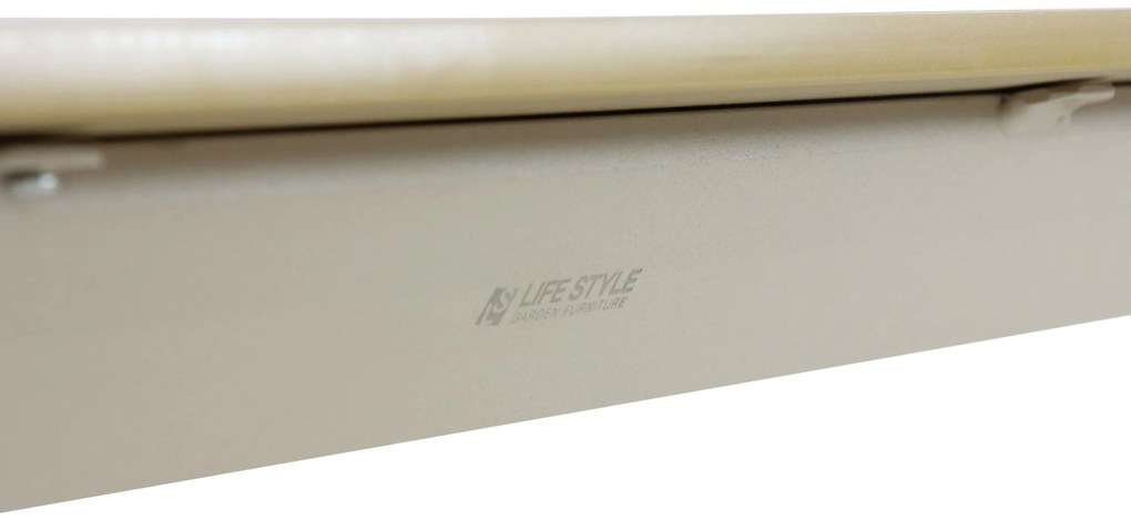 Tuinset 6 personen 240 cm Aluminium/textileen Taupe Lifestyle Garden Furniture Brandon/Matale