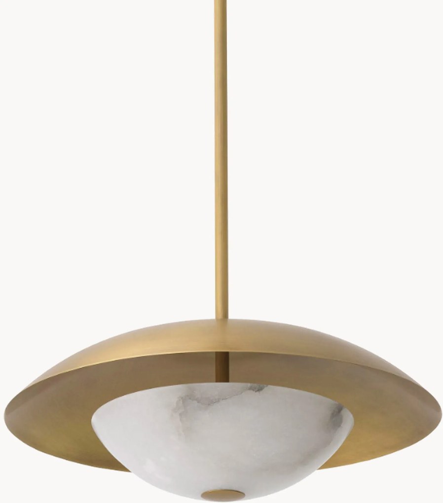 Hanglamp Marcona met albast glazen lampenkap