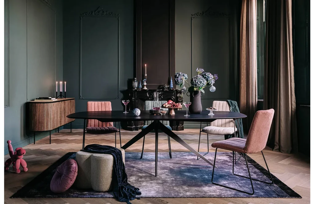 Goossens Excellent Eettafel Floyd, Semi ovaal 220 x 120 cm