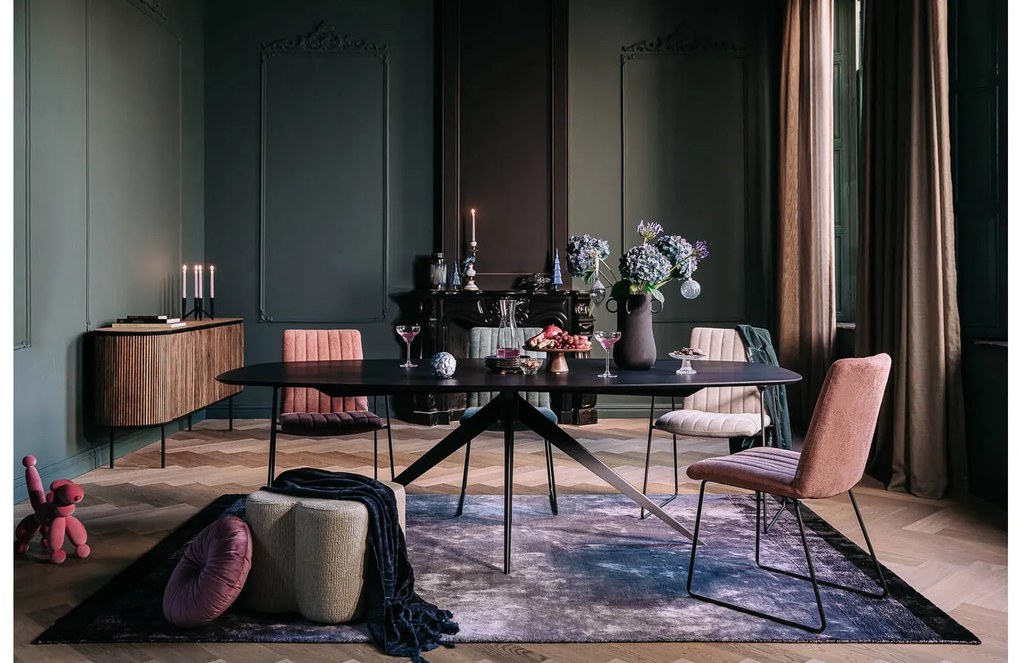 Goossens Excellent Eettafel Uniek, Semi ovaal 180 x 100 cm