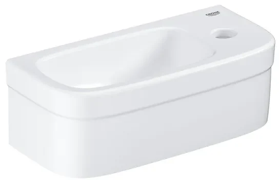 GROHE Euro fontein 37x18cm 1 kraangat zonder overloop wit 39327000