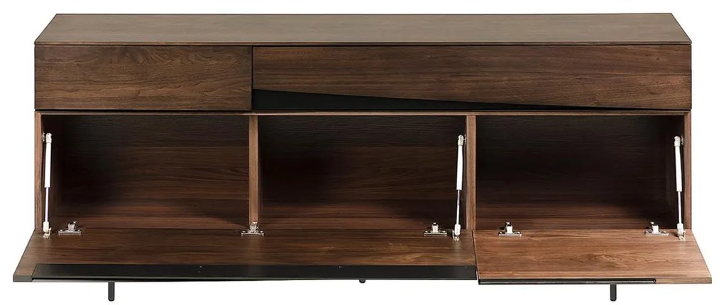 Kave Home Cutt Walnoot Dressoir Modern Design - 180x40x73cm.