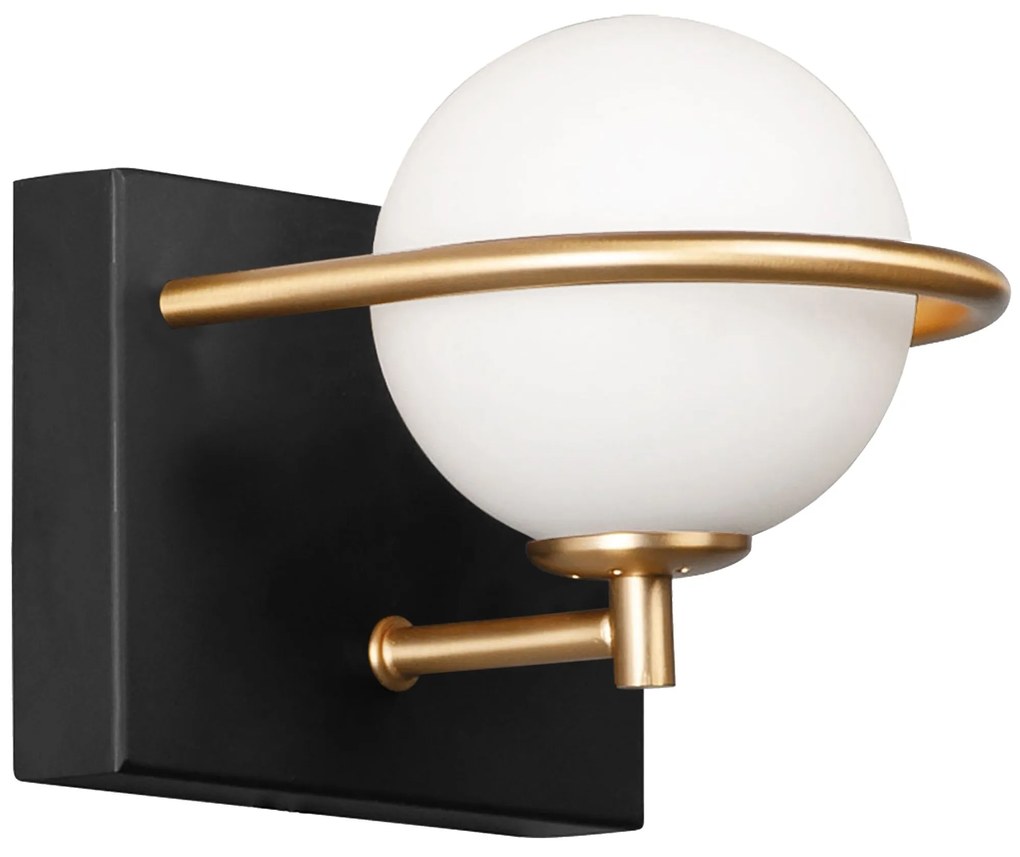 WANDLAMP APP1220-1W Zwart Goud