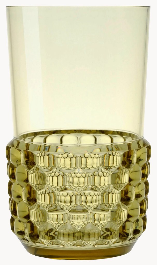 Waterglazen Jellies met structuurpatroon, 4 stuks