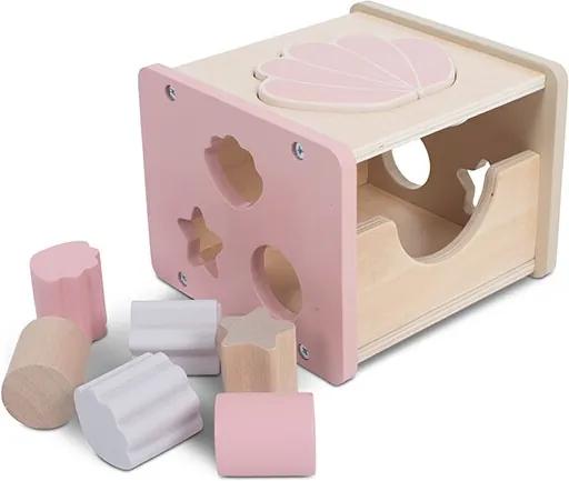 Houten Vormenstoof Schelp - Pink - Houten speelgoed