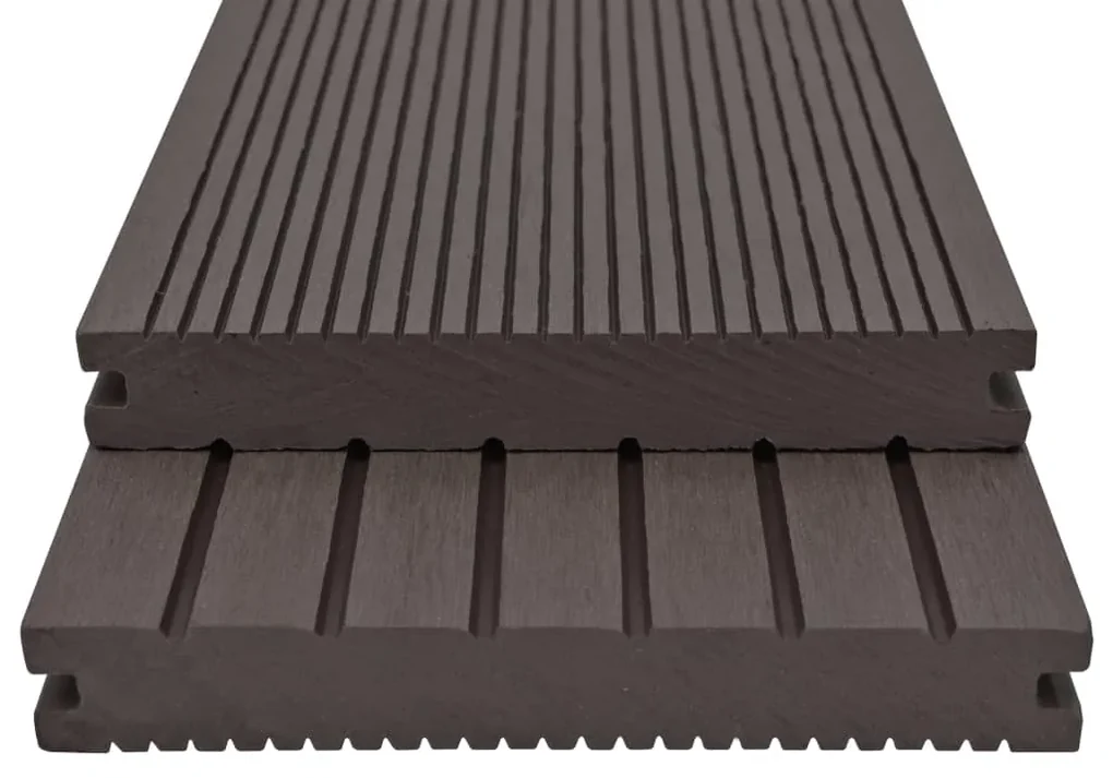 vidaXL Terrasplanken met accessoires 30 m² 4 m massief HKC donkerbruin