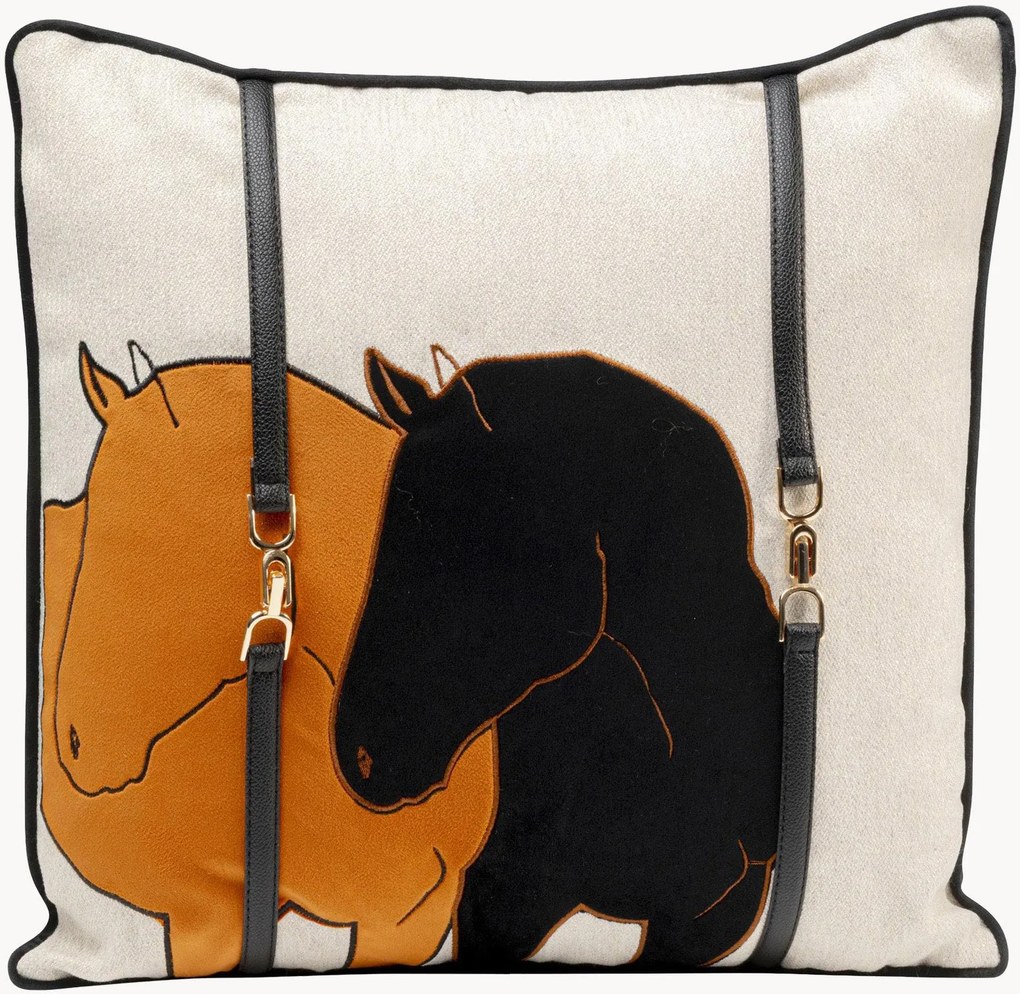 Fluwelen kussen Horse Date